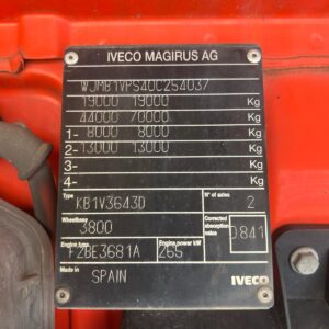 IVECO TRAKKER 190T36 (COD.INT. PM1999)