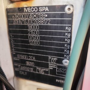IVECO EUROCARGO 180-250 (COD.INT. PM1980)