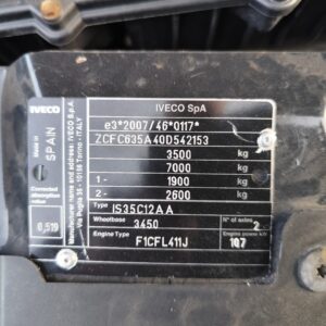 IVECO DAILY 35C15 (COD. INTERNO PM2015)